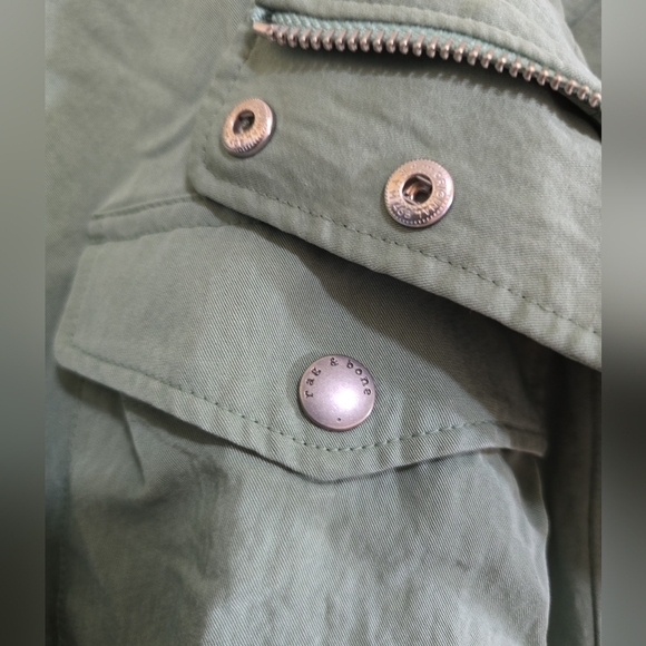 NWOT Rag & Bone Trail Green Tencel-blend Jacket Large Drawstring Hem Pockets - Picture 12 of 14